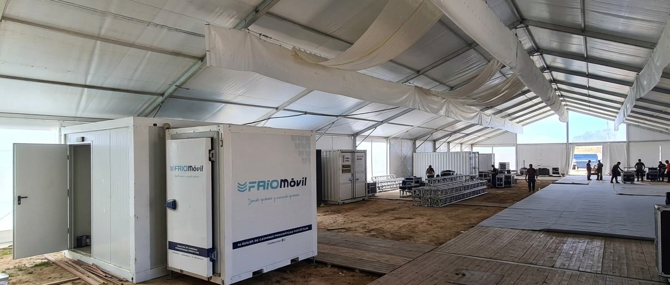 cámara frigorífica para eventos organización bebidas feria de sevilla caseta